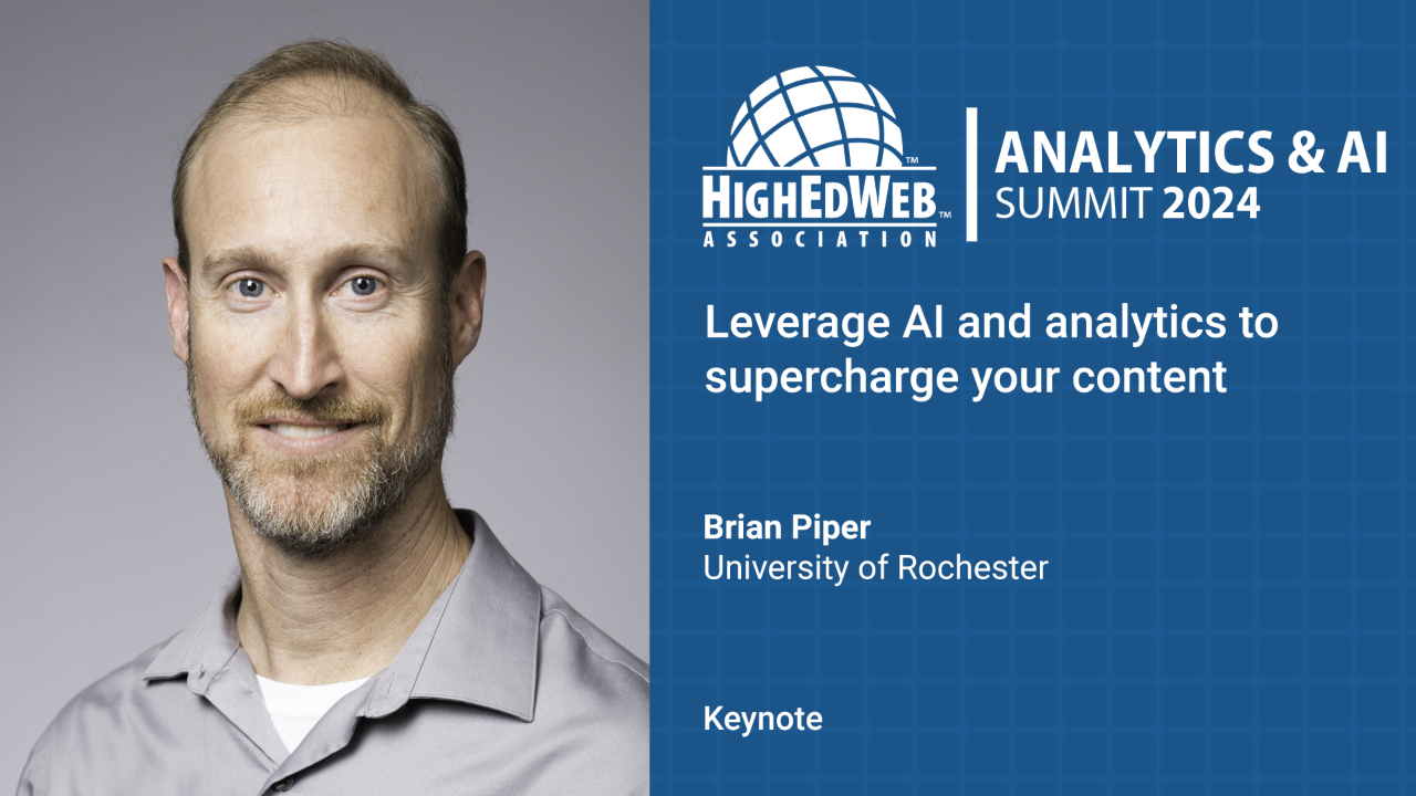 Brian Piper keynote: Leverage AI and analytics to supercharge your content