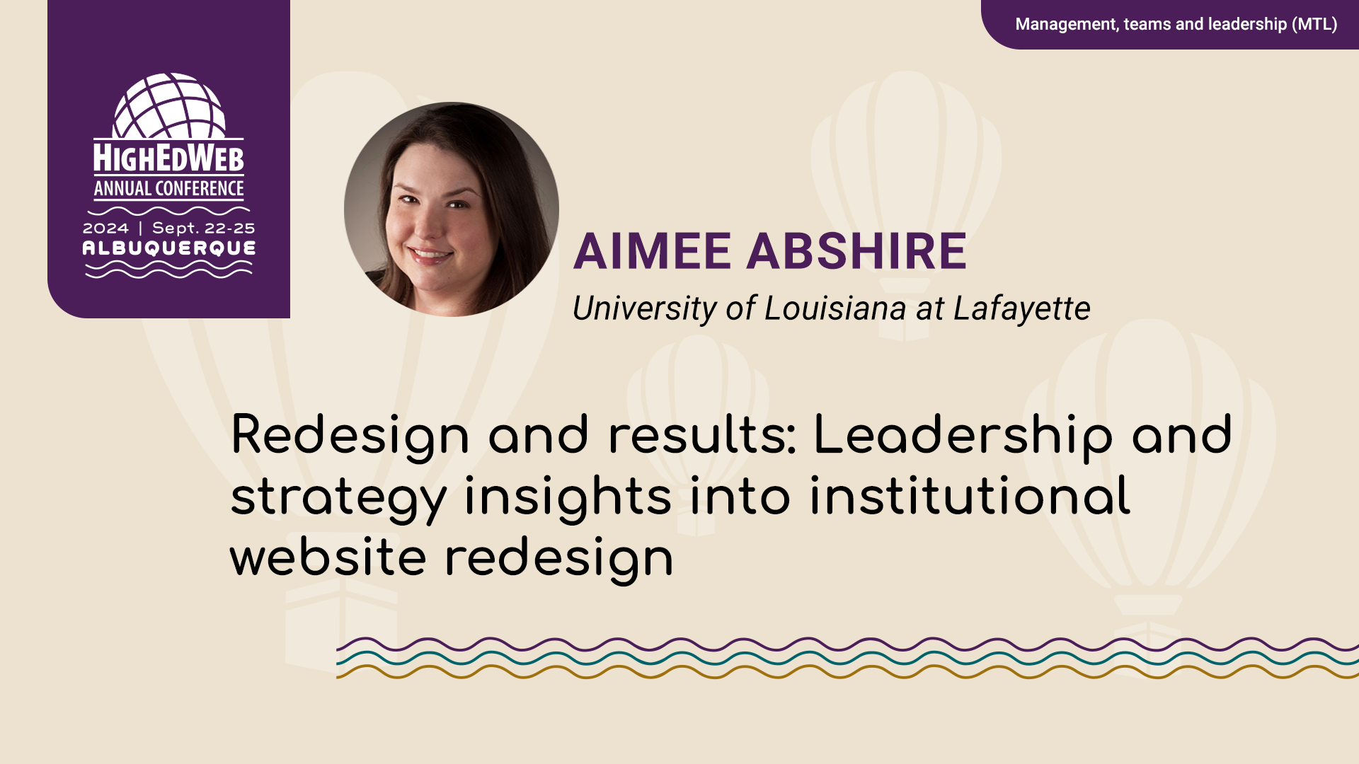 Redesign and results: Leadership and strategy insights into institutional website redesign at 2024 Annual Conference